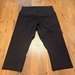 Lululemon Leggings Align High Rise Crop 17" Womens 10 Black W6BHCS